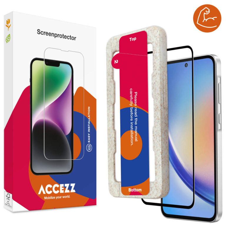Accezz Triple Strong Full Cover Glas Screenprotector met applicator Samsung Galaxy A35 / A55 - Transparant - Afbeelding 10