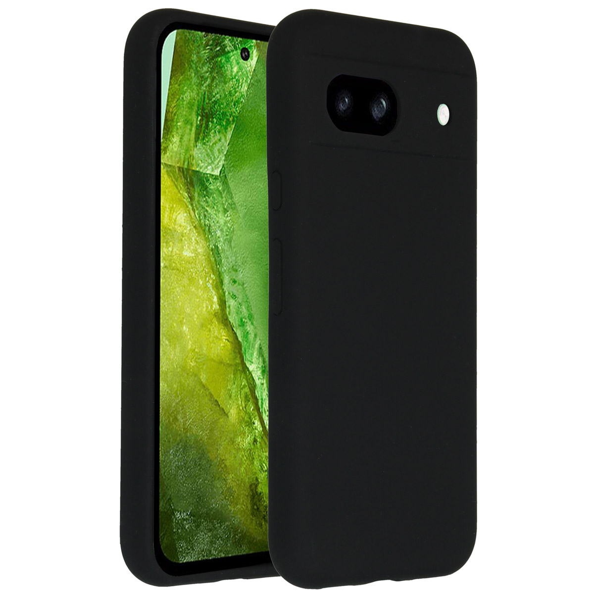 Accezz Liquid Silicone Backcover Google Pixel 8a - Zwart - Afbeelding 2