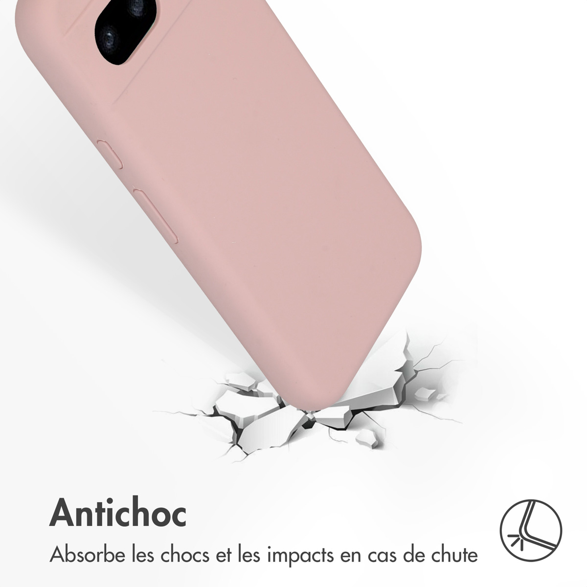 Accezz Liquid Silicone Backcover Google Pixel 8a - Roze - Afbeelding 10