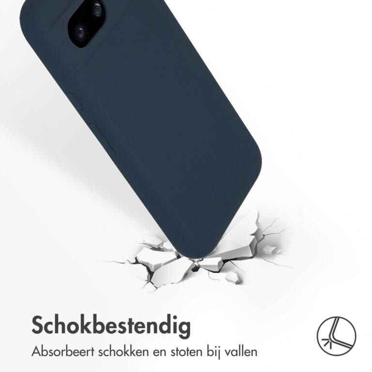 Accezz Liquid Silicone Backcover Google Pixel 8a - Donkerblauw - Afbeelding 3