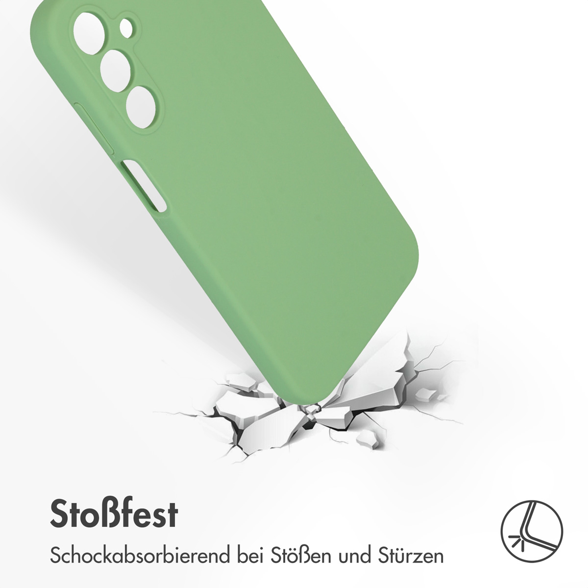 Accezz Liquid Silicone Backcover Samsung Galaxy A15 (5G/4G) - Groen - Afbeelding 10