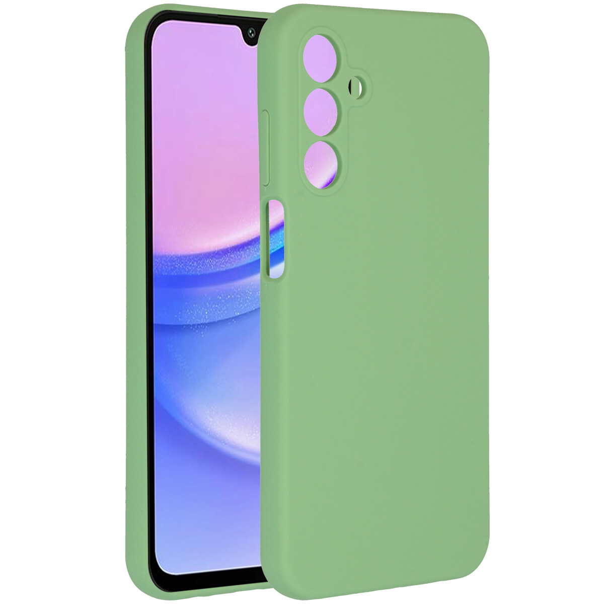 Accezz Liquid Silicone Backcover Samsung Galaxy A15 (5G/4G) - Groen - Afbeelding 3