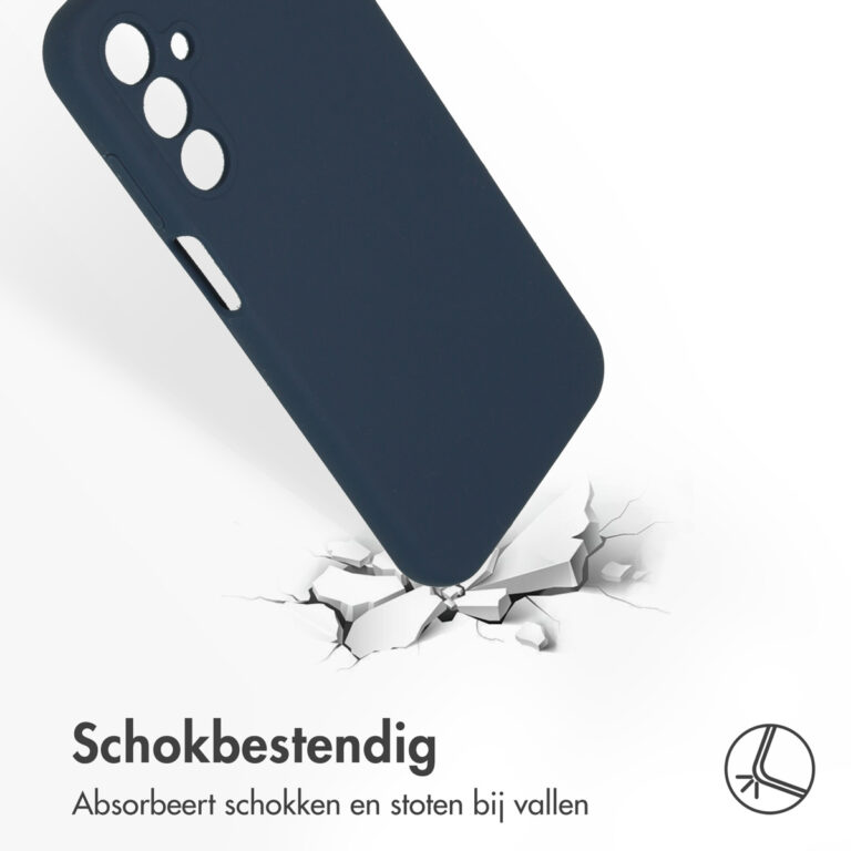 Accezz Liquid Silicone Backcover Samsung Galaxy A15 (5G/4G) - Donkerblauw - Afbeelding 3
