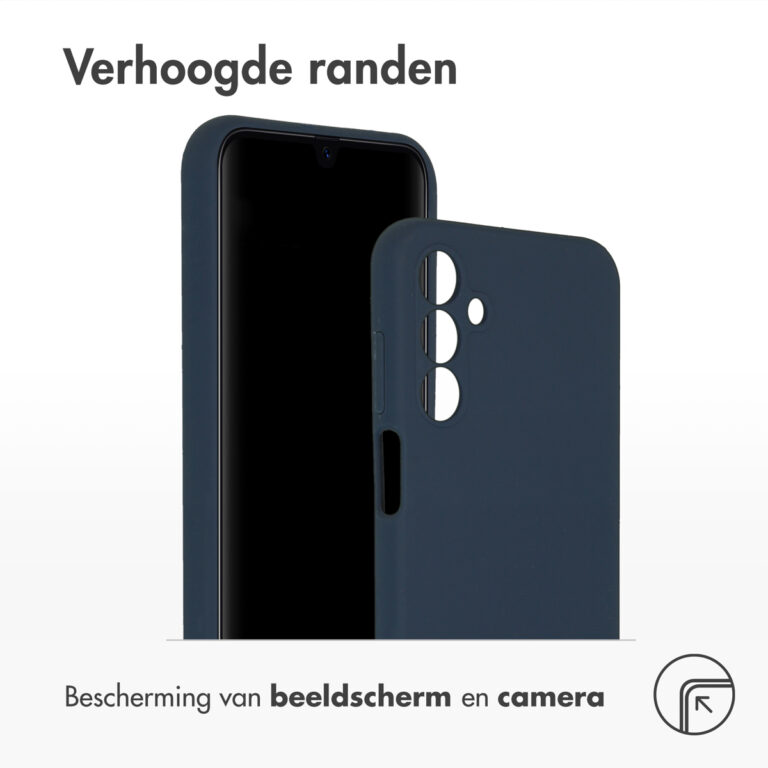 Accezz Liquid Silicone Backcover Samsung Galaxy A15 (5G/4G) - Donkerblauw - Afbeelding 2