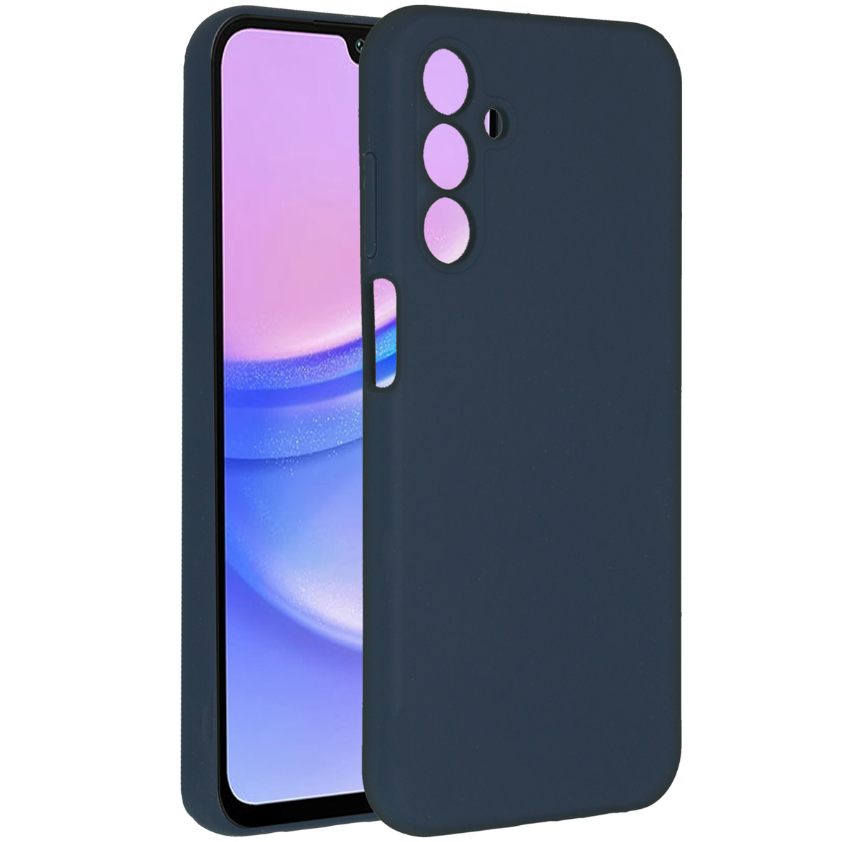 Accezz Liquid Silicone Backcover Samsung Galaxy A15 (5G/4G) – Donkerblauw