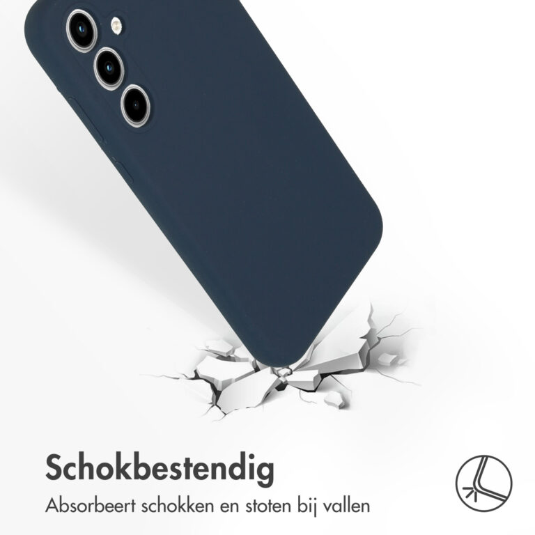 Accezz Liquid Silicone Backcover Samsung Galaxy A35 - Donkerblauw - Afbeelding 2