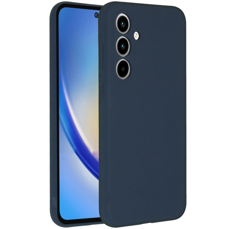 Accezz Liquid Silicone Backcover Samsung Galaxy A35 - Donkerblauw - Afbeelding 7
