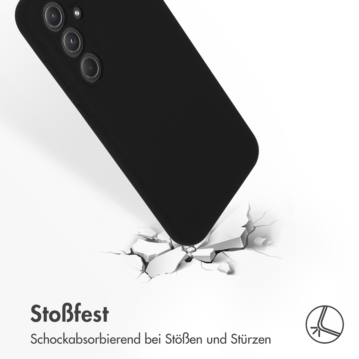 Accezz Liquid Silicone Backcover Samsung Galaxy A55 - Zwart - Afbeelding 10
