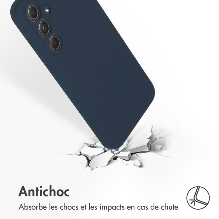 Accezz Liquid Silicone Backcover Samsung Galaxy A55 - Donkerblauw - Afbeelding 6