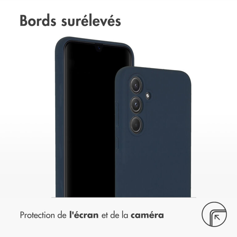 Accezz Liquid Silicone Backcover Samsung Galaxy A55 - Donkerblauw - Afbeelding 5