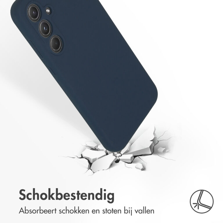 Accezz Liquid Silicone Backcover Samsung Galaxy A55 - Donkerblauw - Afbeelding 2