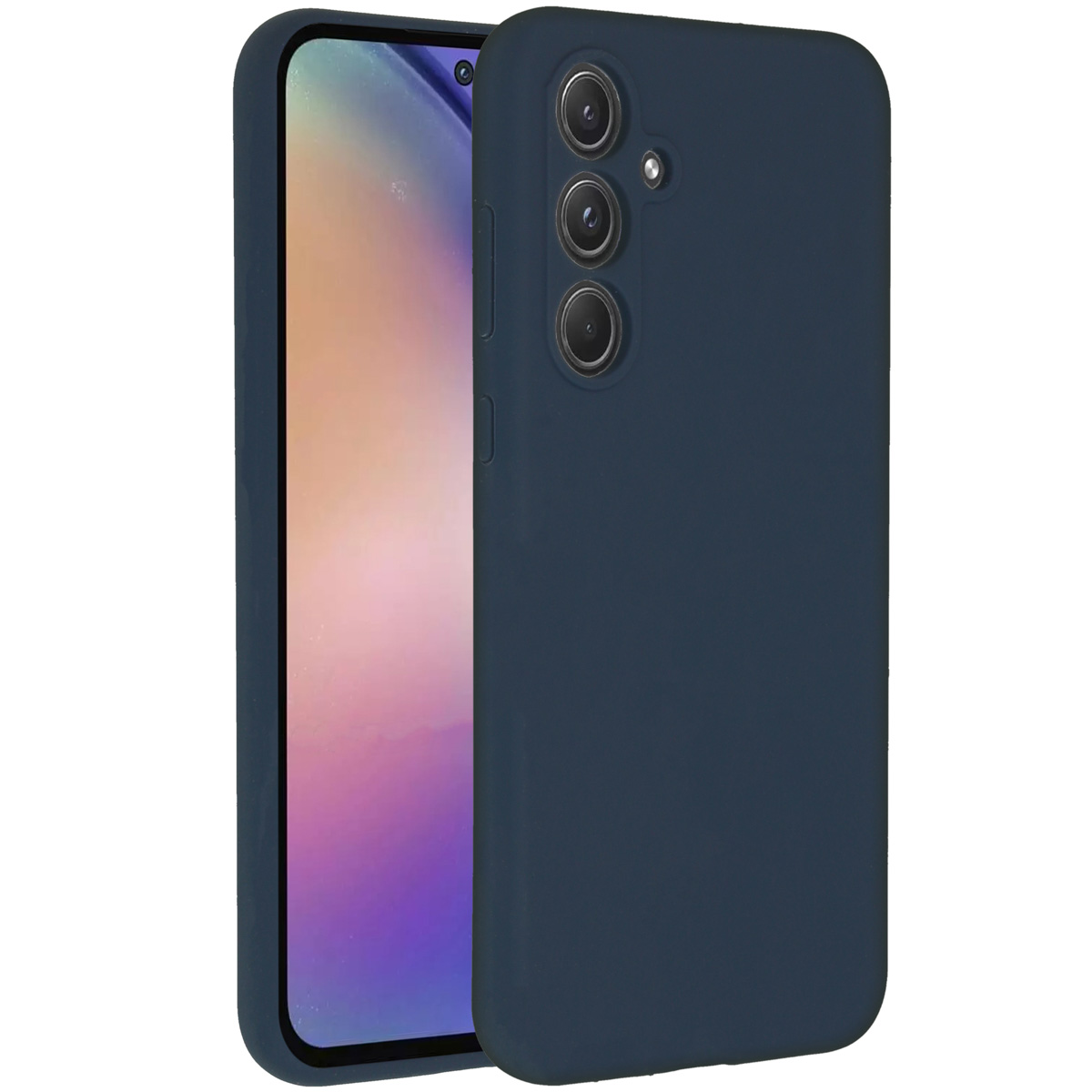 Accezz Liquid Silicone Backcover Samsung Galaxy A55 – Donkerblauw