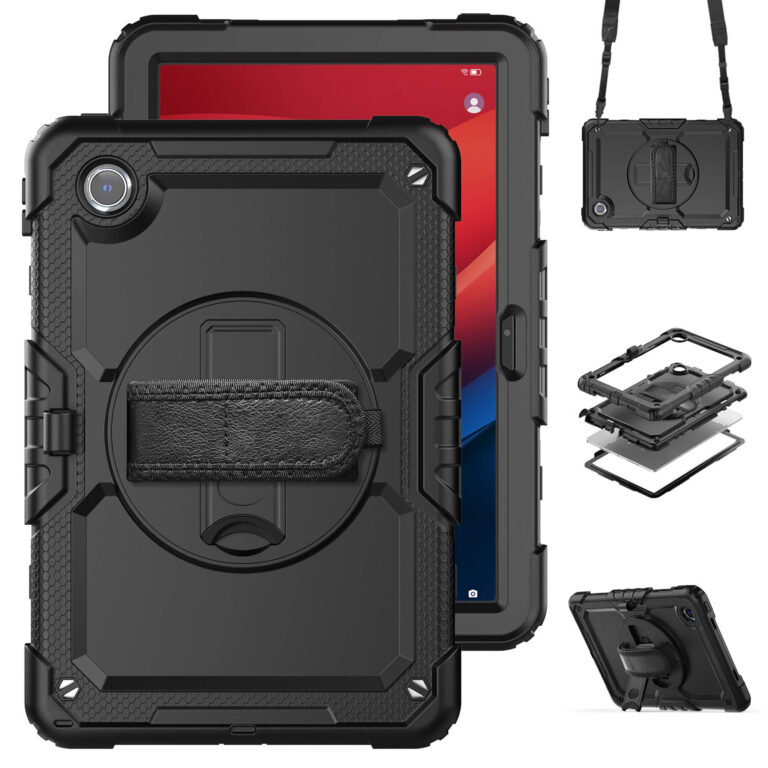 Accezz Rugged Backcover Shoulder Strap Lenovo Tab M11 - Zwart - Afbeelding 7