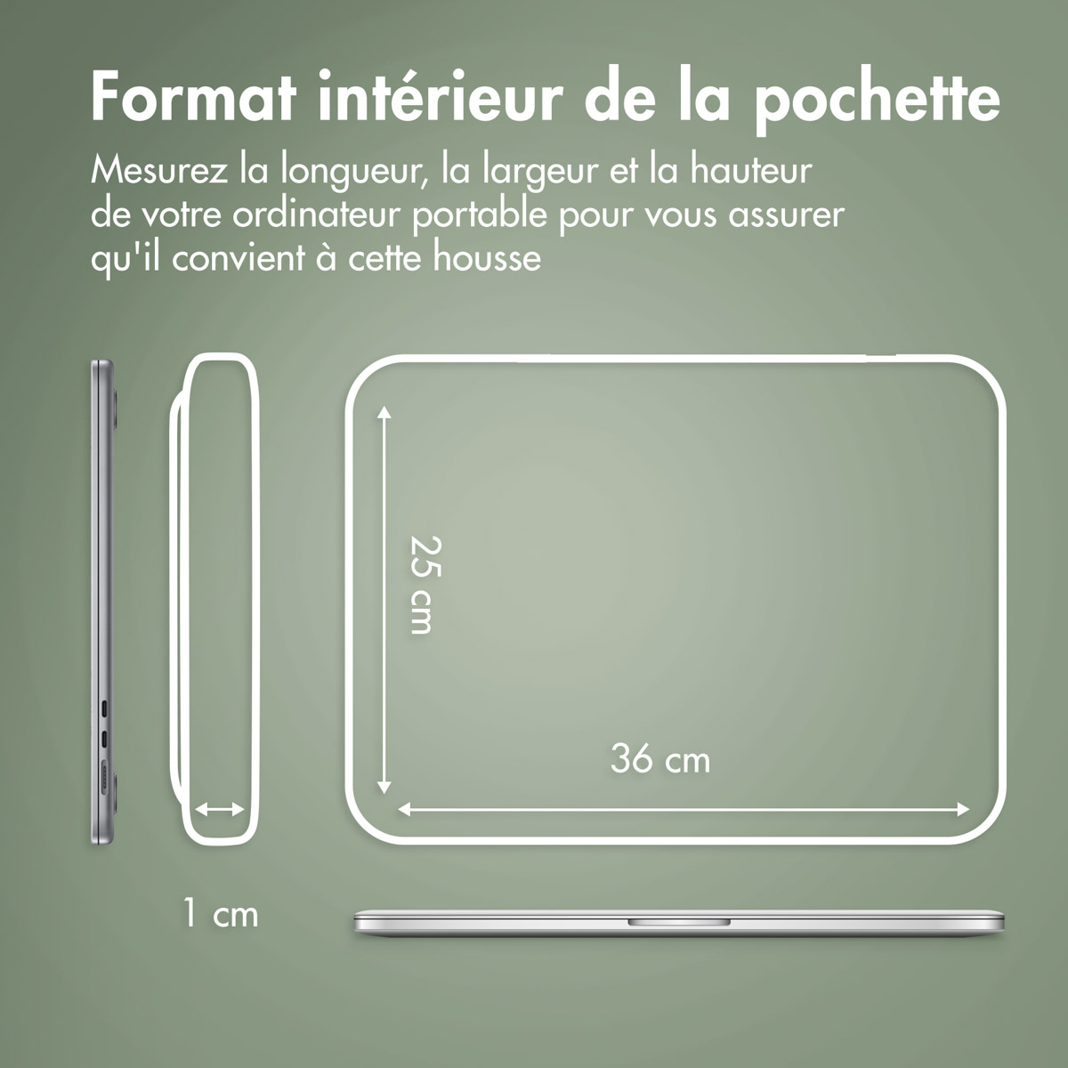 Accezz Leather Laptop hoes Apple MacBook 15 inch - Laptopsleeve - Zwart - Afbeelding 5