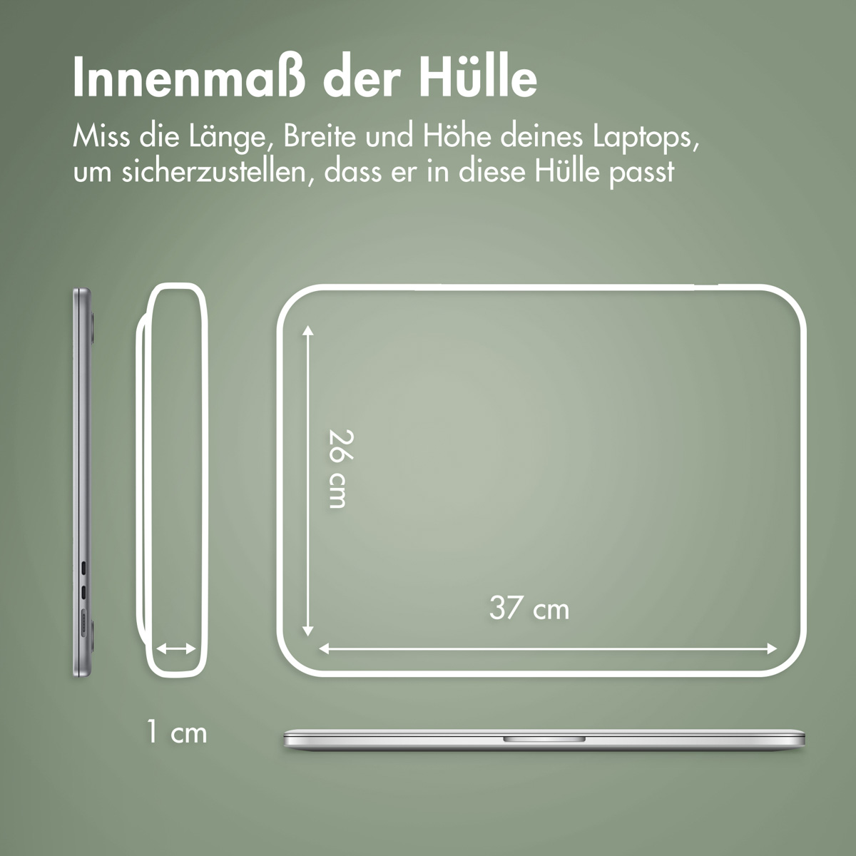 Accezz Leather Laptop hoes Apple MacBook 16 inch - Laptopsleeve - Zwart - Afbeelding 8