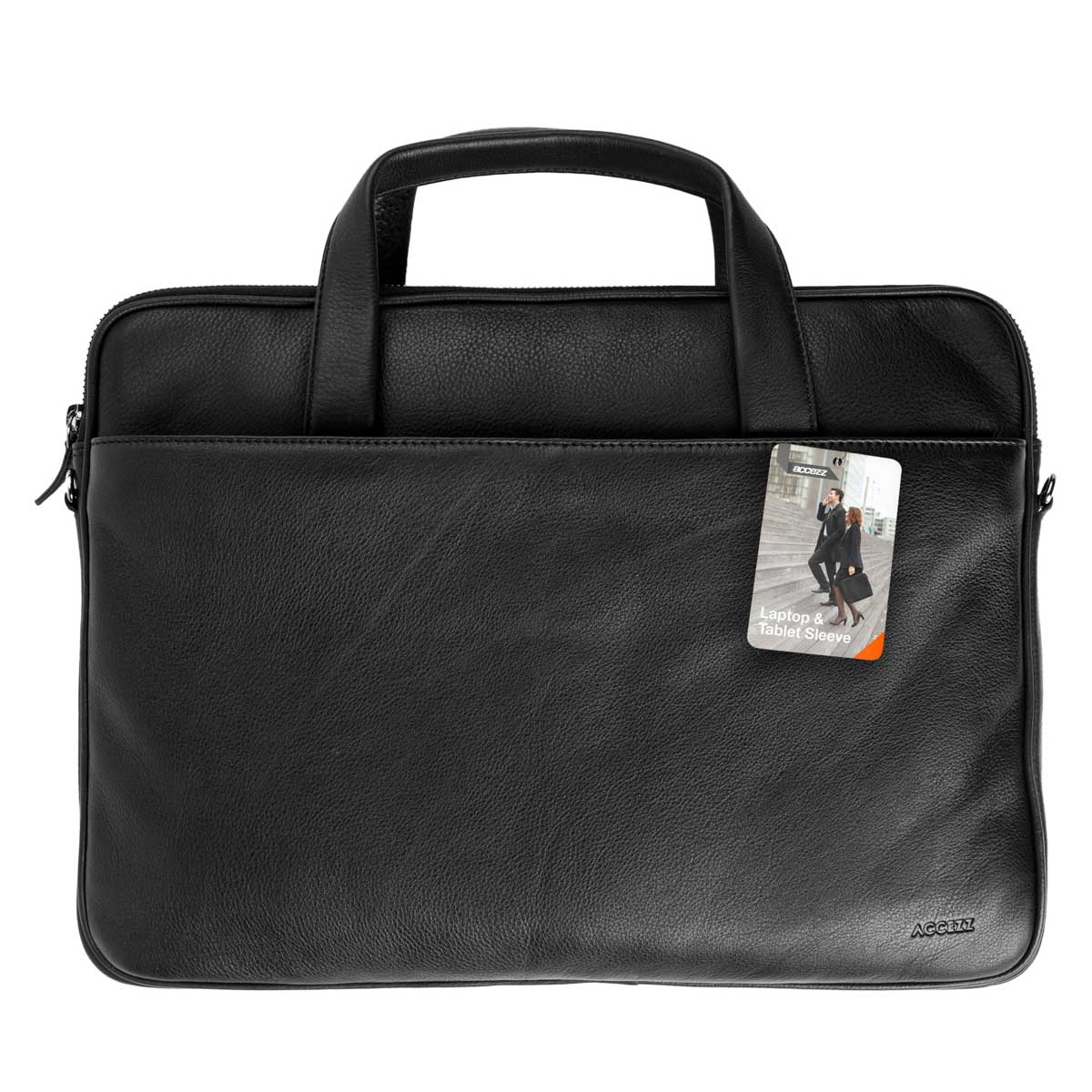 Accezz Leather Laptoptas 16 inch - Zwart - Afbeelding 2