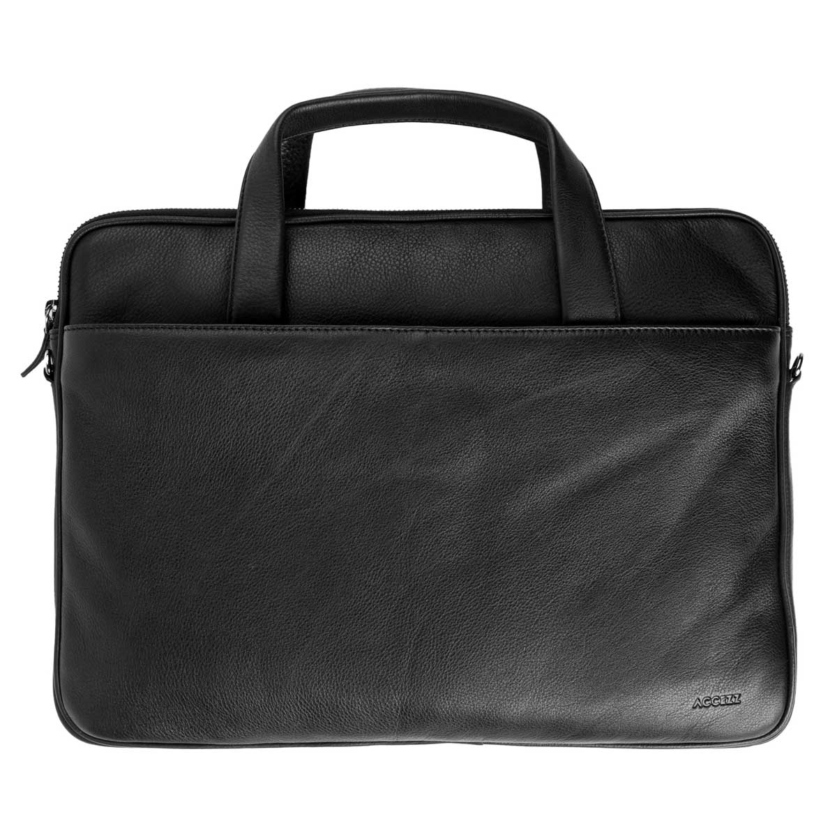Accezz Leather Laptoptas 16 inch – Zwart