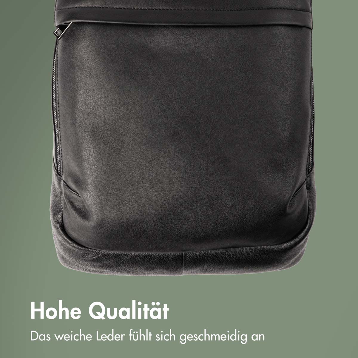 Accezz Leather Laptop rugzak 16 inch - Zwart - Afbeelding 7