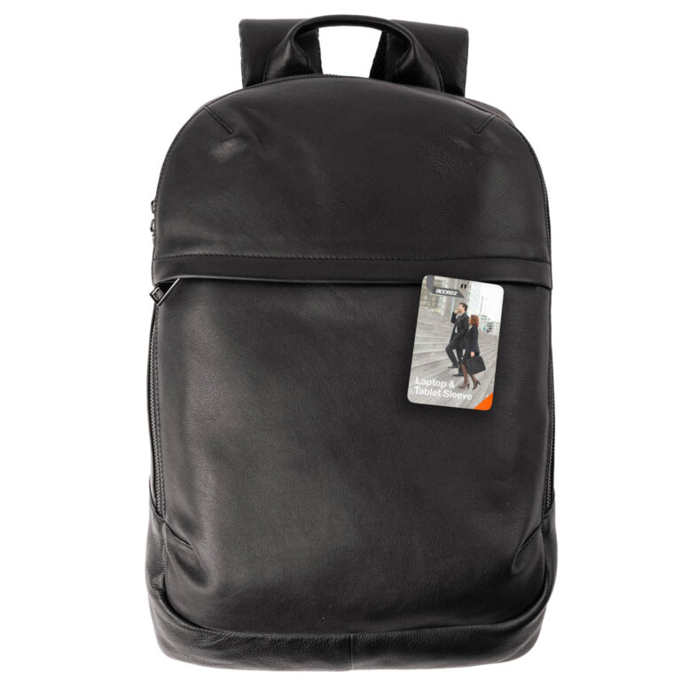 Accezz Leather Laptop rugzak 16 inch - Zwart - Afbeelding 2