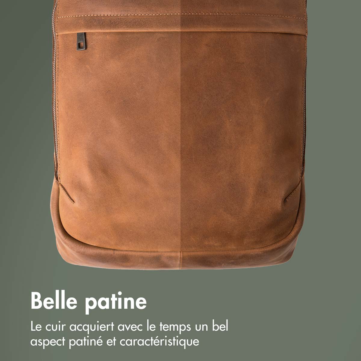 Accezz Leather Laptop rugzak 16 inch - Cognac - Afbeelding 9