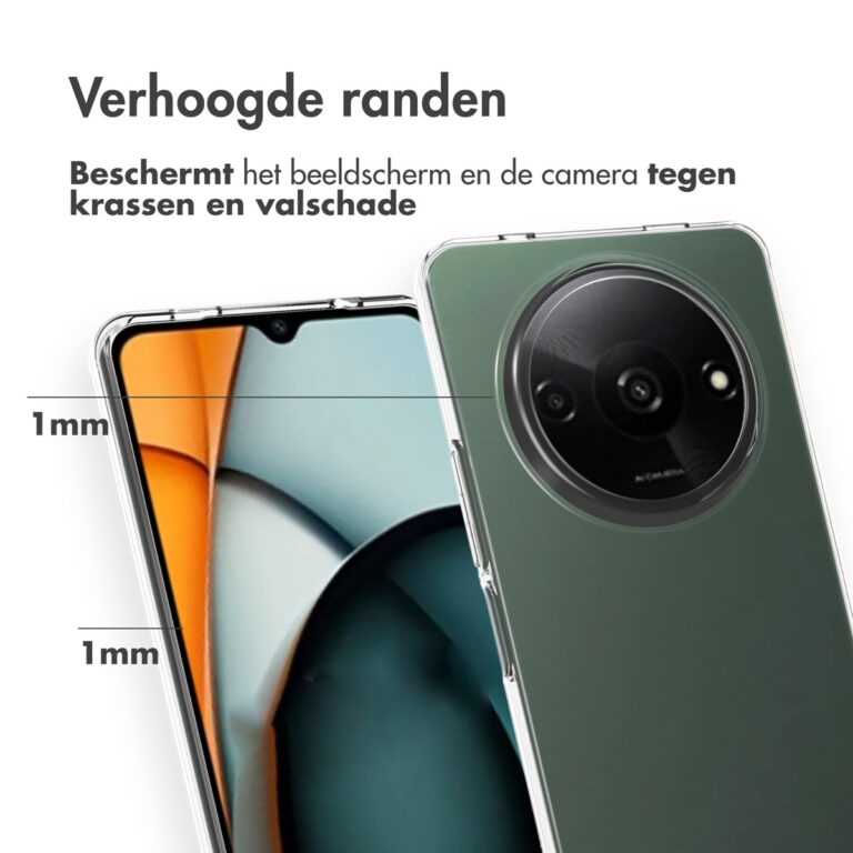 Accezz Clear Backcover Xiaomi Redmi A3 - Transparant - Afbeelding 4
