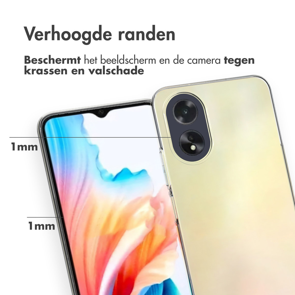 Accezz Clear Backcover Oppo A18 / Oppo A38 - Transparant - Afbeelding 9