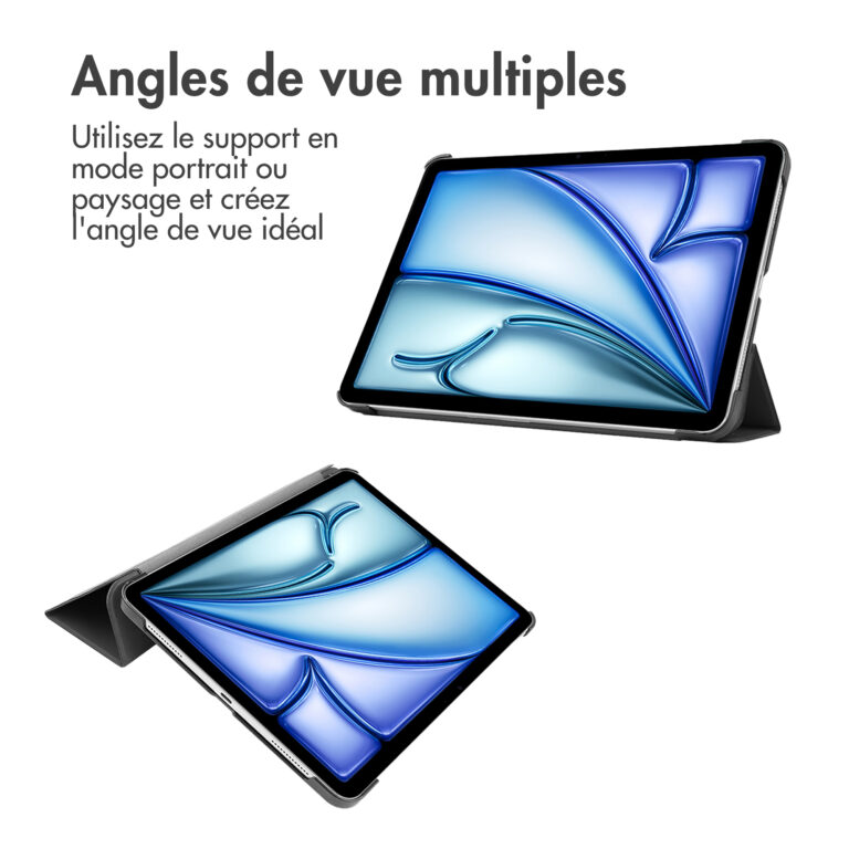 Accezz Trifold Bookcase Apple iPad Air 13 inch (2025) M3 / (2024) M2 - Zwart - Afbeelding 10