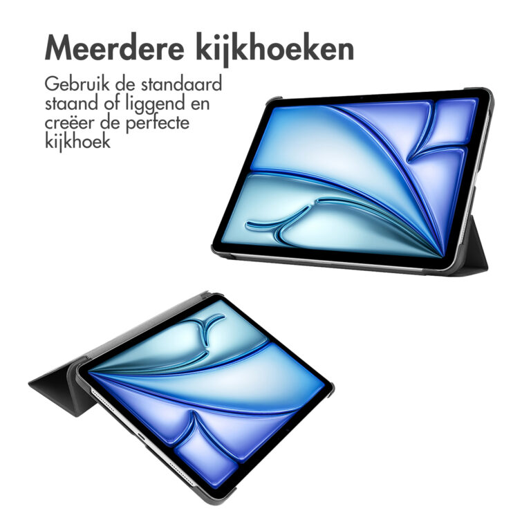 Accezz Trifold Bookcase Apple iPad Air 13 inch (2025) M3 / (2024) M2 - Zwart - Afbeelding 7