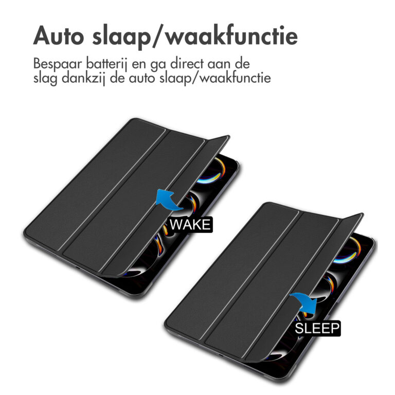 Accezz Trifold Bookcase Apple iPad Pro 13 (2024) M4 - Zwart - Afbeelding 8