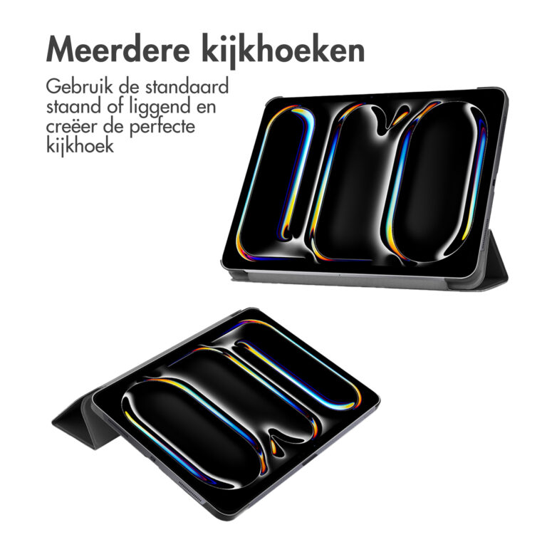 Accezz Trifold Bookcase Apple iPad Pro 13 (2024) M4 - Zwart - Afbeelding 7