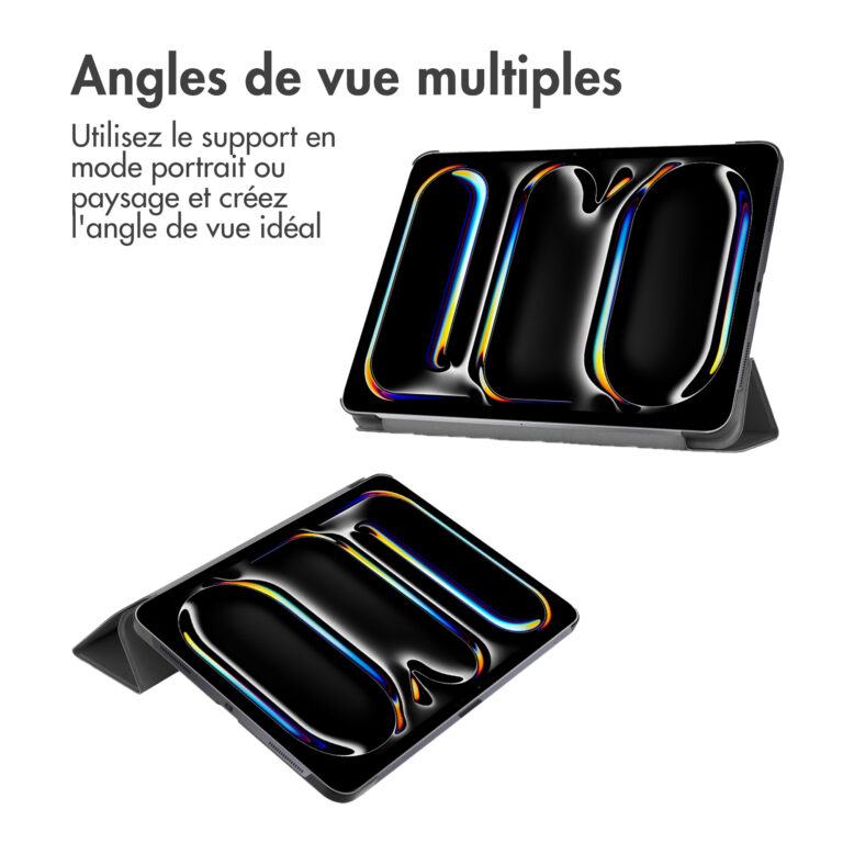 Accezz Trifold Bookcase Apple iPad Pro 11 (2024) M4 - Zwart - Afbeelding 10