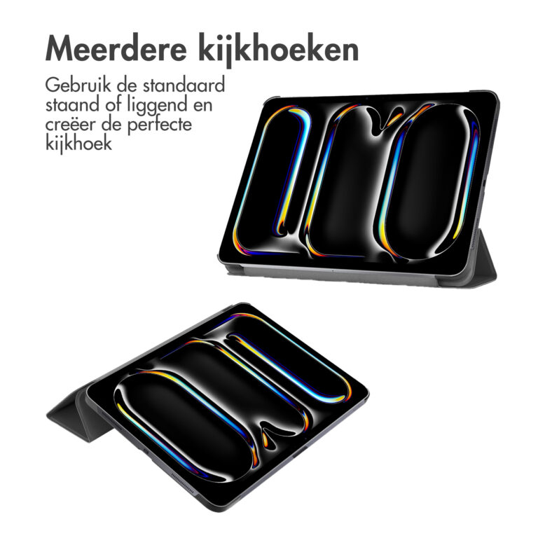 Accezz Trifold Bookcase Apple iPad Pro 11 (2024) M4 - Zwart - Afbeelding 7