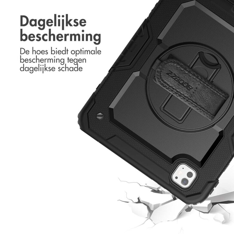 Accezz Rugged Backcover met schouderstrap Apple iPad Pro 11 (2024) M4 - Zwart - Afbeelding 9