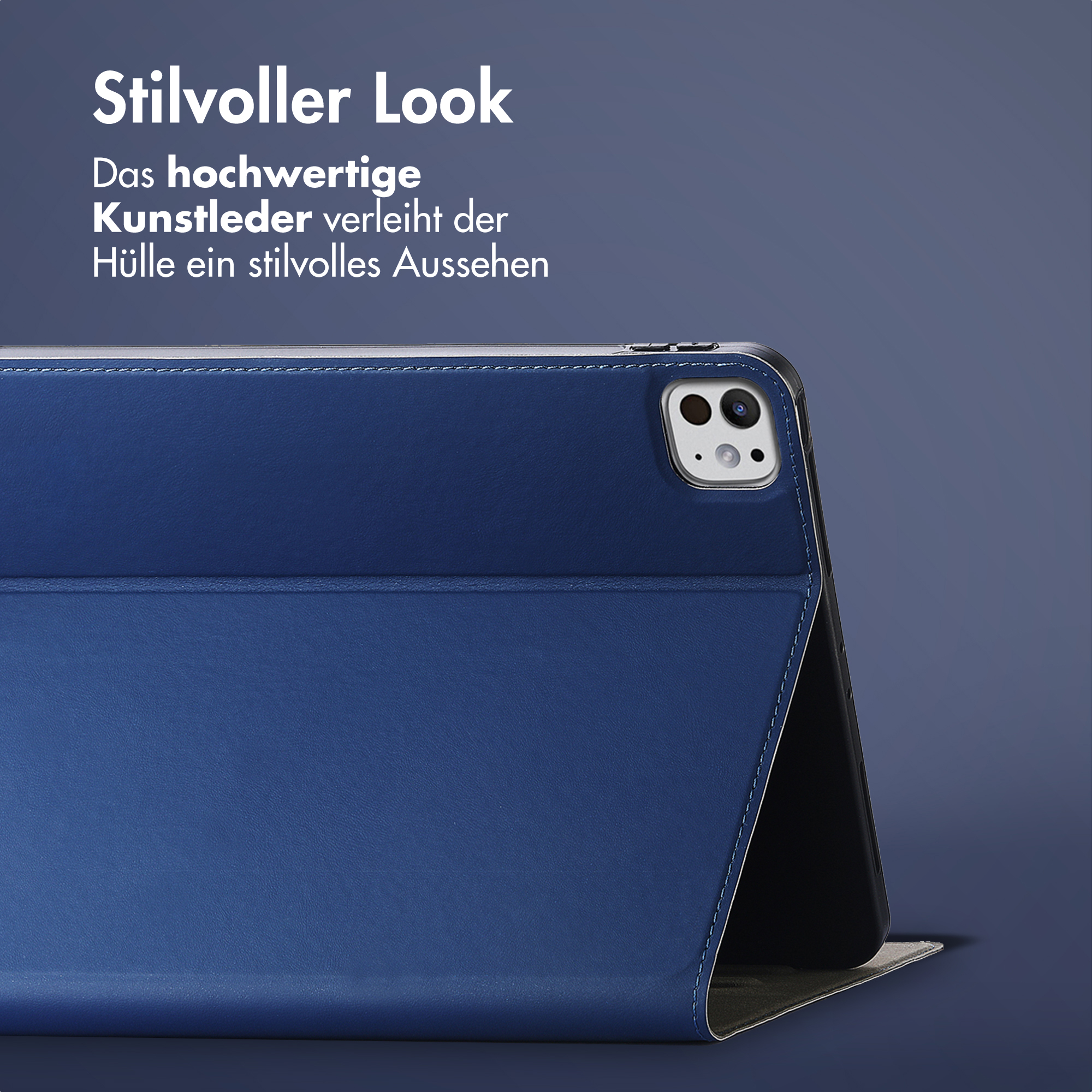 Accezz Classic Tablet Case Apple iPad Pro 13 (2025) M5 / (2024) M4 - Donkerblauw - Afbeelding 5
