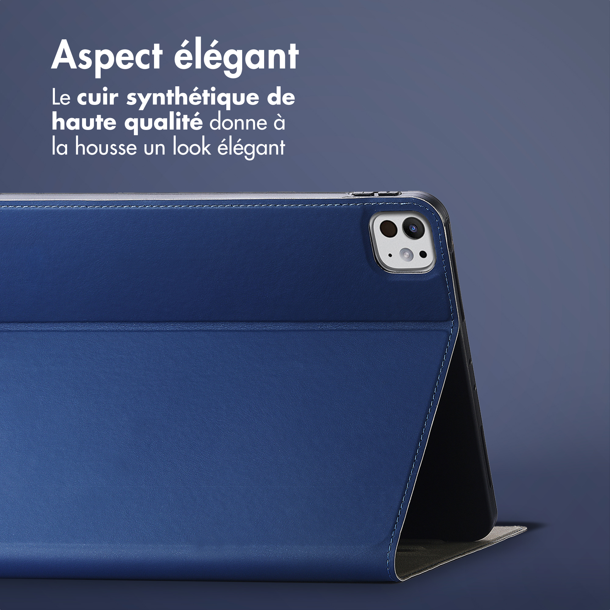 Accezz Classic Tablet Case Apple iPad Pro 13 (2025) M5 / (2024) M4 - Donkerblauw - Afbeelding 6