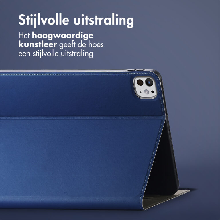 Accezz Classic Tablet Case Apple iPad Pro 13 (2024) M4 - Donkerblauw - Afbeelding 9