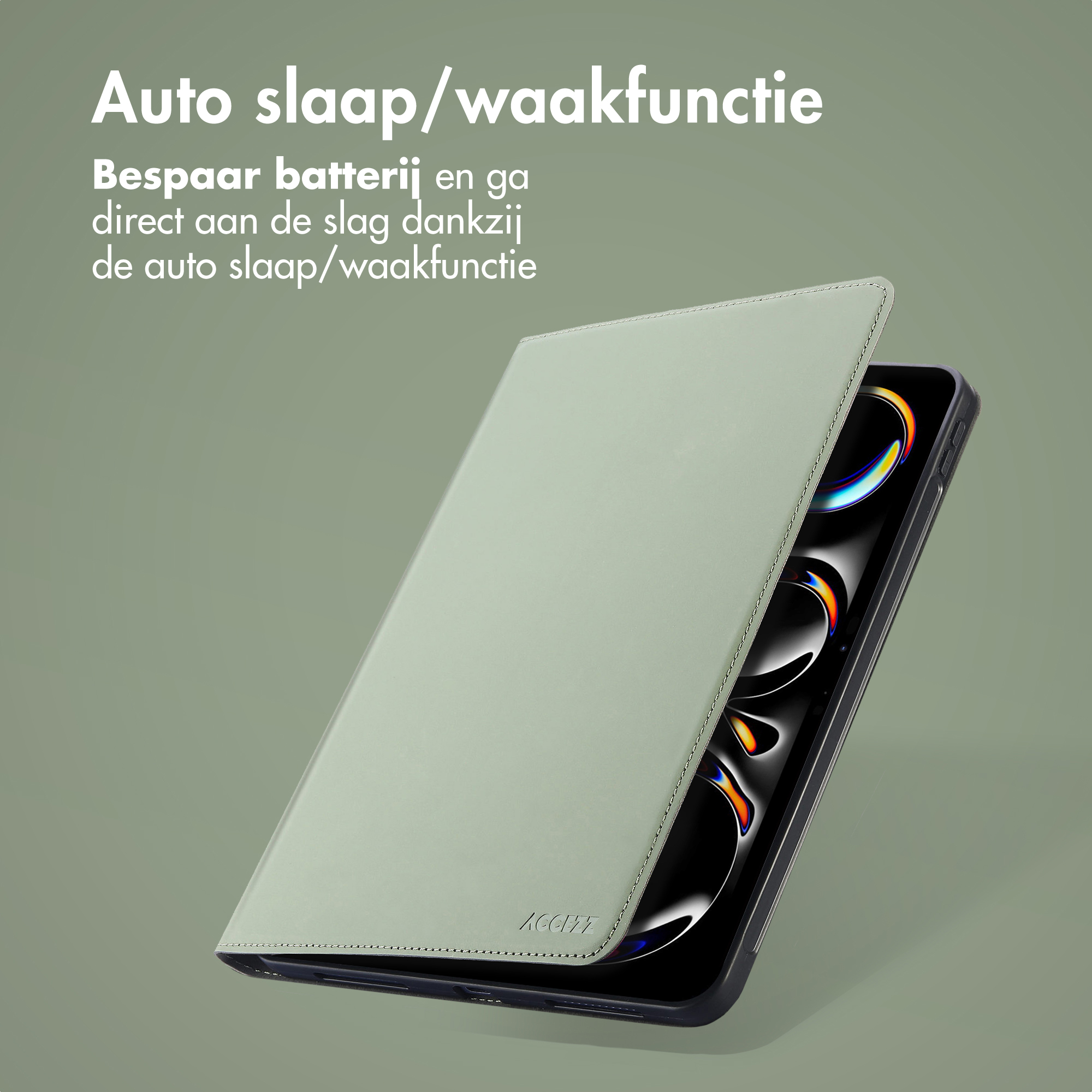 Accezz Classic Tablet Case Apple iPad Pro 13 (2025) M5 / (2024) M4 - Groen - Afbeelding 10