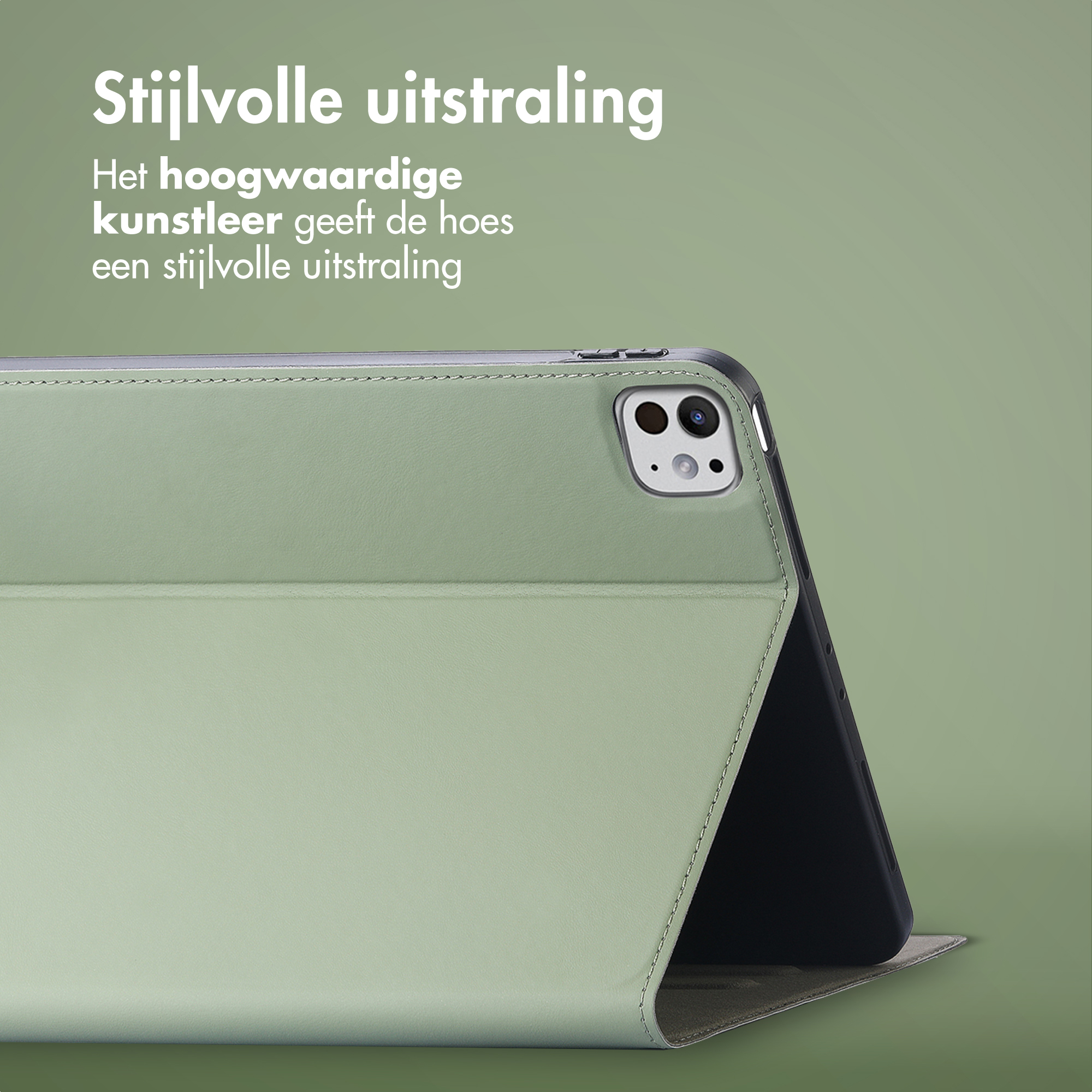 Accezz Classic Tablet Case Apple iPad Pro 13 (2025) M5 / (2024) M4 - Groen - Afbeelding 9