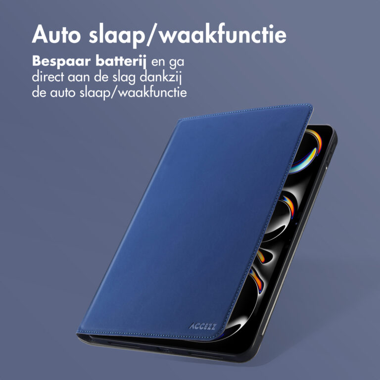 Accezz Classic Tablet Case Apple iPad Pro 11 (2024) M4 - Donkerblauw - Afbeelding 10