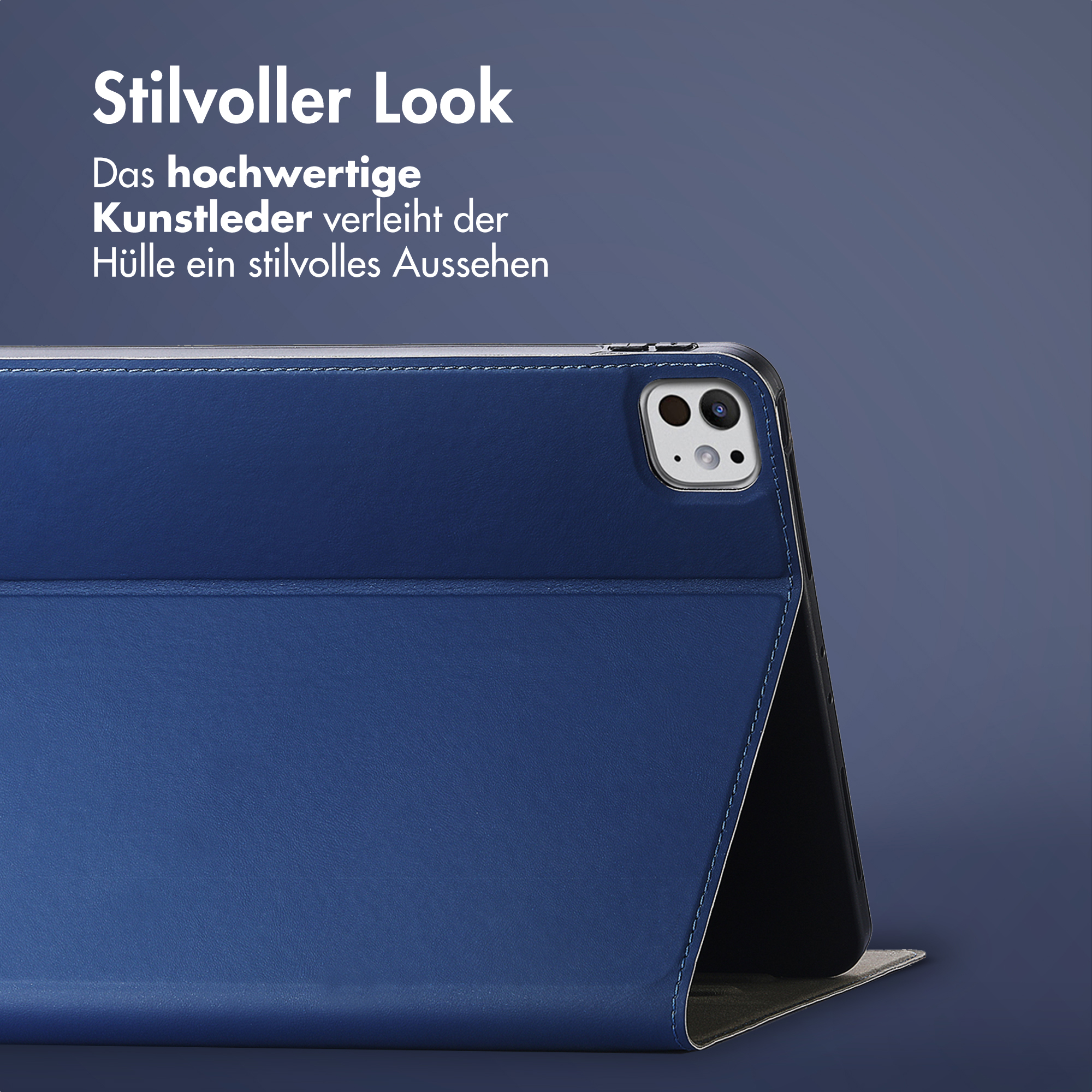 Accezz Classic Tablet Case Apple iPad Pro 11 (2025) M5 / (2024) M4 - Donkerblauw - Afbeelding 5