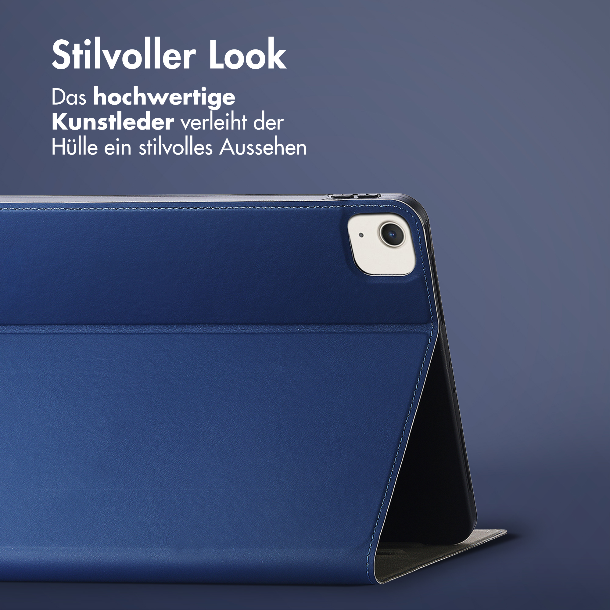 Accezz Classic Tablet Case Apple iPad Air 13 inch (2025) M3 / (2024) M2 - Donkerblauw - Afbeelding 5