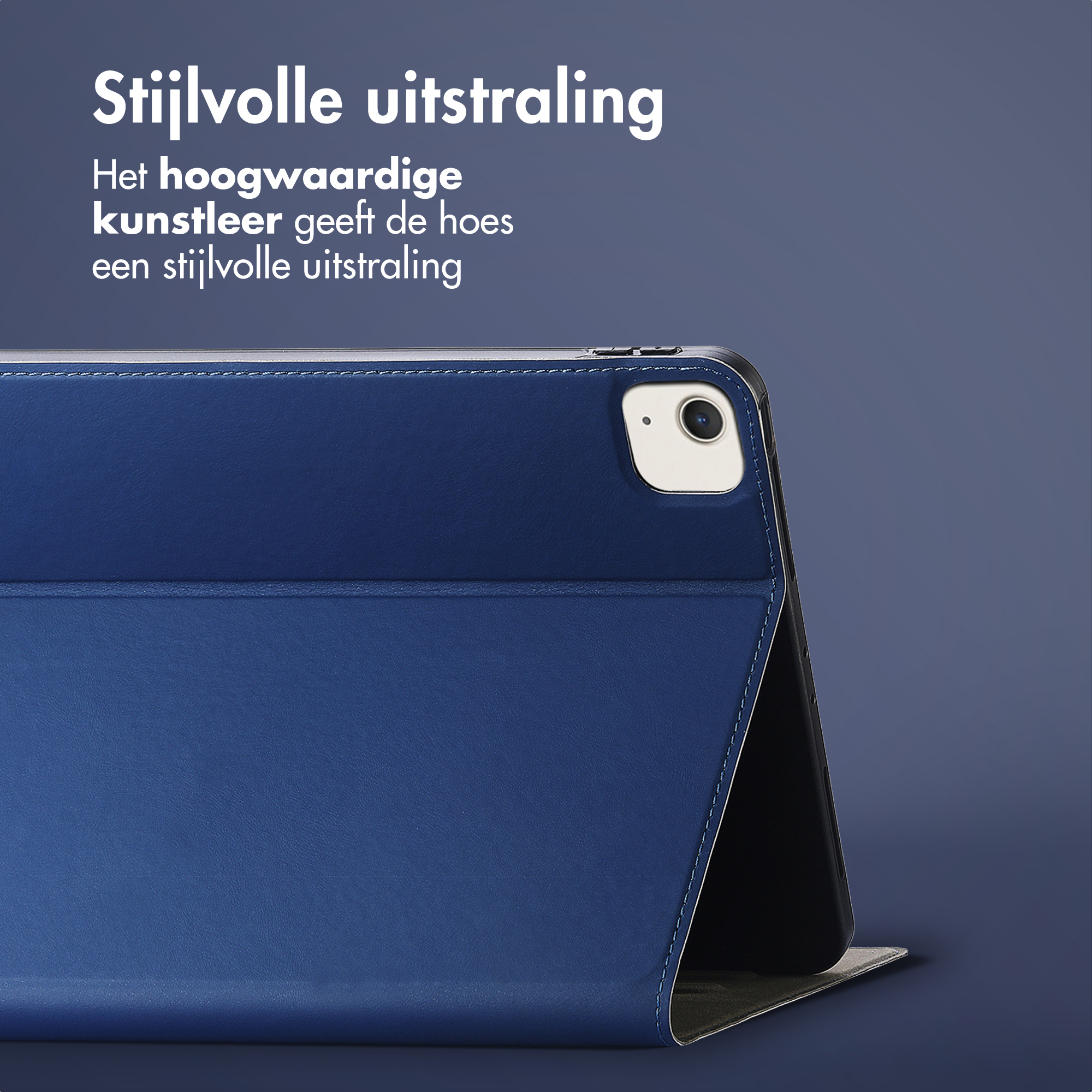 Accezz Classic Tablet Case Apple iPad Air 13 inch (2025) M3 / (2024) M2 - Donkerblauw - Afbeelding 4