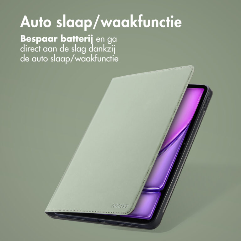 Accezz Classic Tablet Case Apple iPad Air 13 inch (2025) M3 / (2024) M2 - Groen - Afbeelding 10