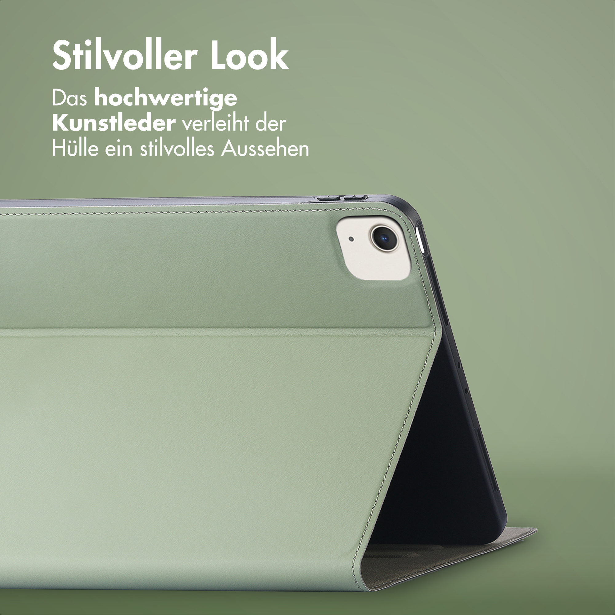 Accezz Classic Tablet Case Apple iPad Air 13 inch (2025) M3 / (2024) M2 - Groen - Afbeelding 4