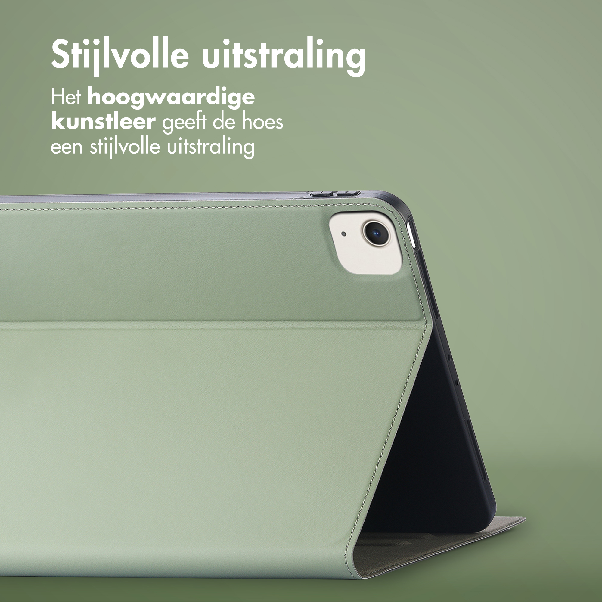 Accezz Classic Tablet Case Apple iPad Air 13 inch (2025) M3 / (2024) M2 - Groen - Afbeelding 5