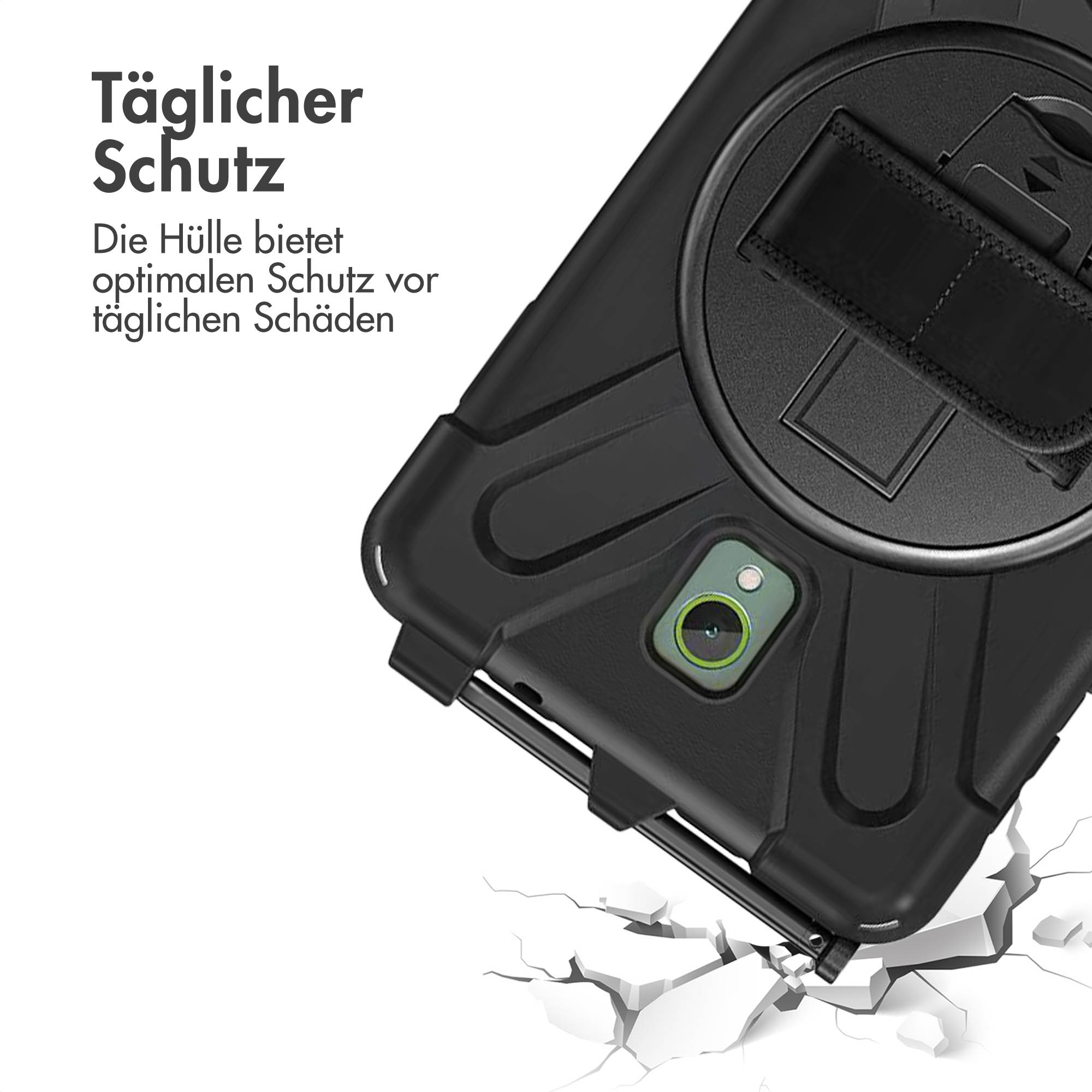 Accezz Full Protective backcover met strap Samsung Galaxy Tab Active 5 - Zwart - Afbeelding 8