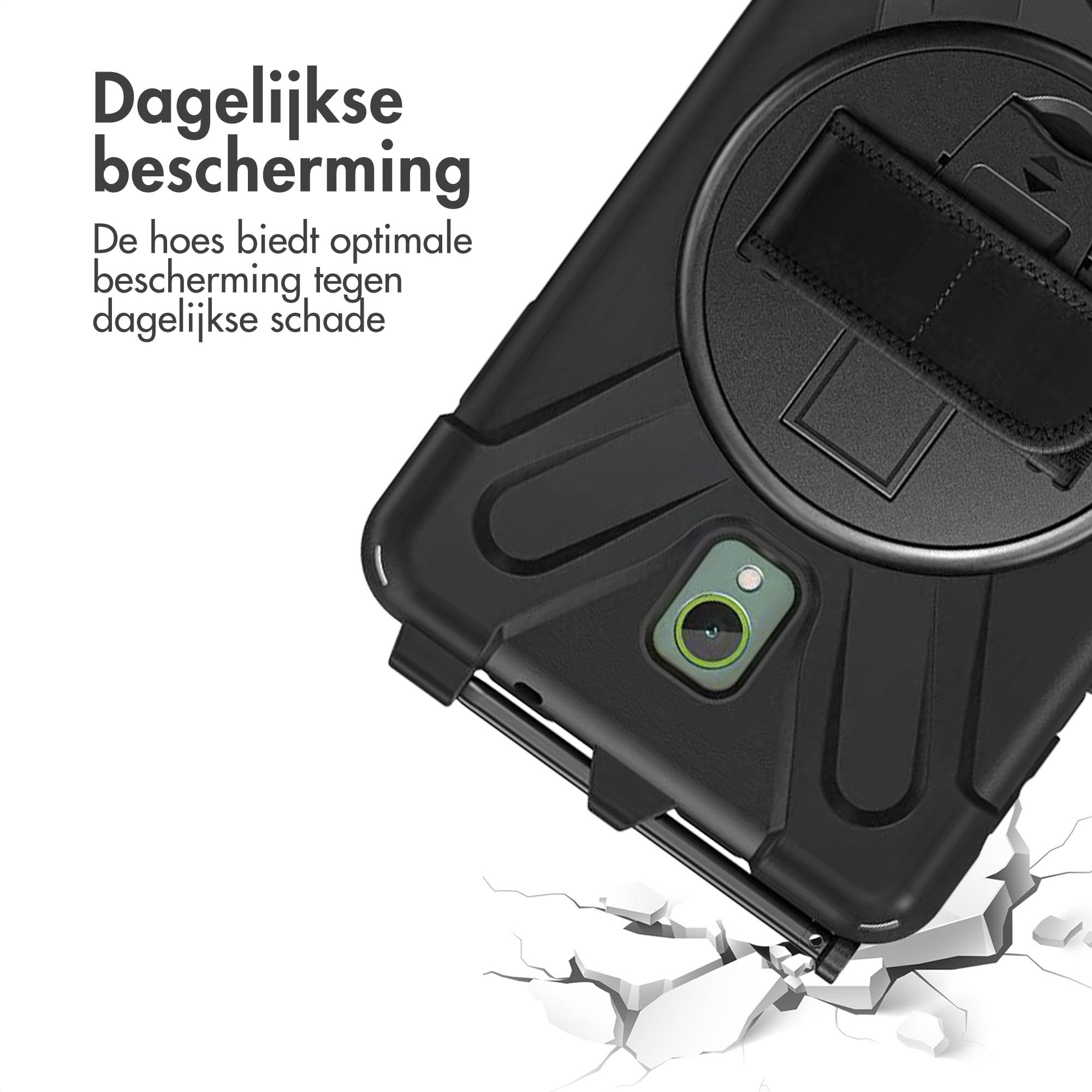 Accezz Full Protective backcover met strap Samsung Galaxy Tab Active 5 - Zwart - Afbeelding 2