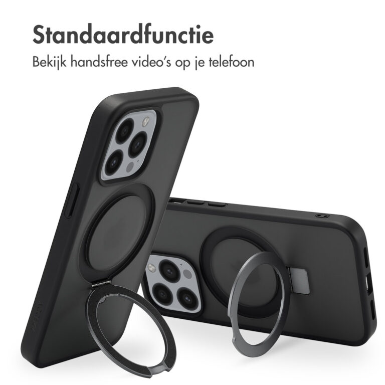 Accezz Ring Stand Backcover met MagSafe Apple iPhone 13 Pro - Zwart - Afbeelding 10