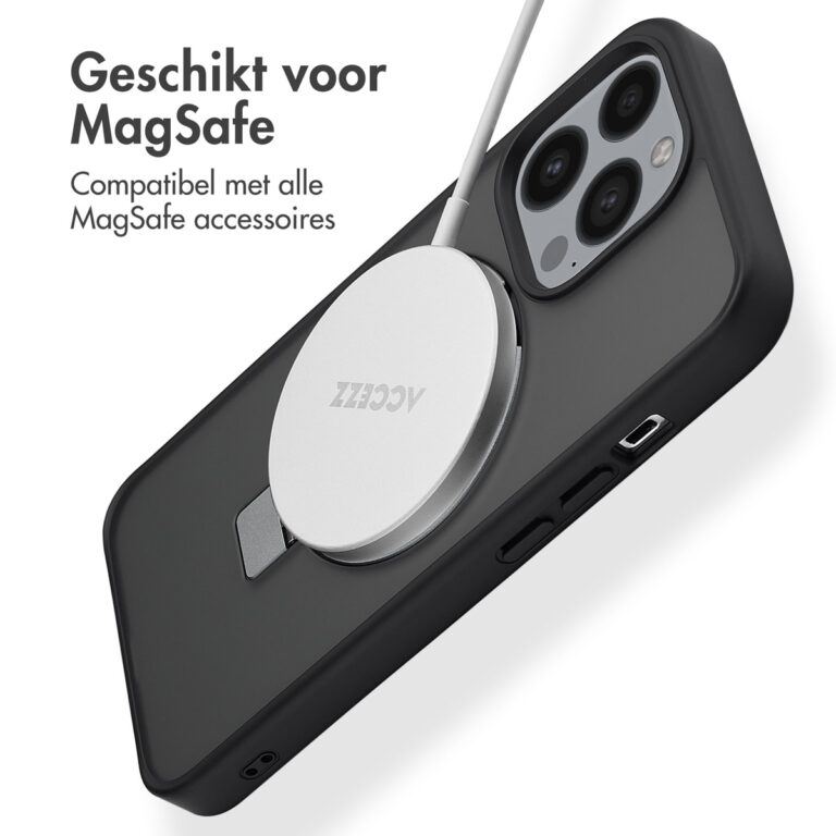 Accezz Ring Stand Backcover met MagSafe Apple iPhone 13 Pro - Zwart - Afbeelding 7