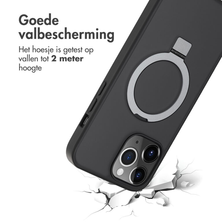 Accezz Ring Stand Backcover met MagSafe Apple iPhone 13 Pro Max - Zwart - Afbeelding 9